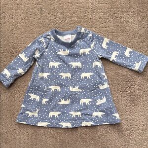 Hanna Andersson Polar Bear Dress 3-6 months